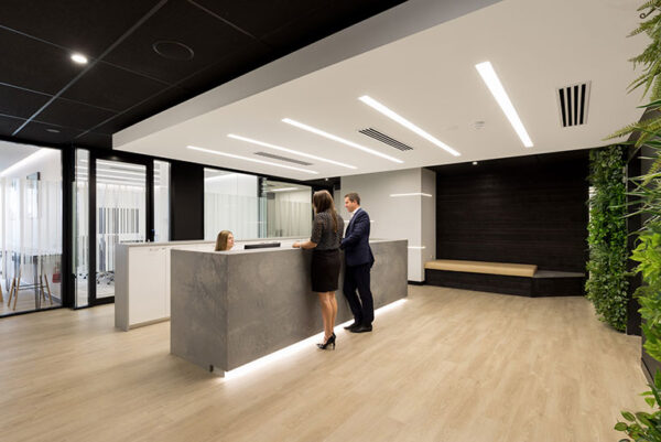 Milton office space foyer